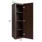 RTA Biscotti Cafe Glazed 12" x 42" Wall Cabinet with 1 Decorative End Panel