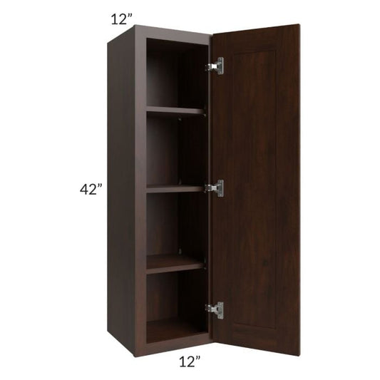 RTA Biscotti Cafe Glazed 12" x 42" Wall Cabinet with 2 Decorative End Panels