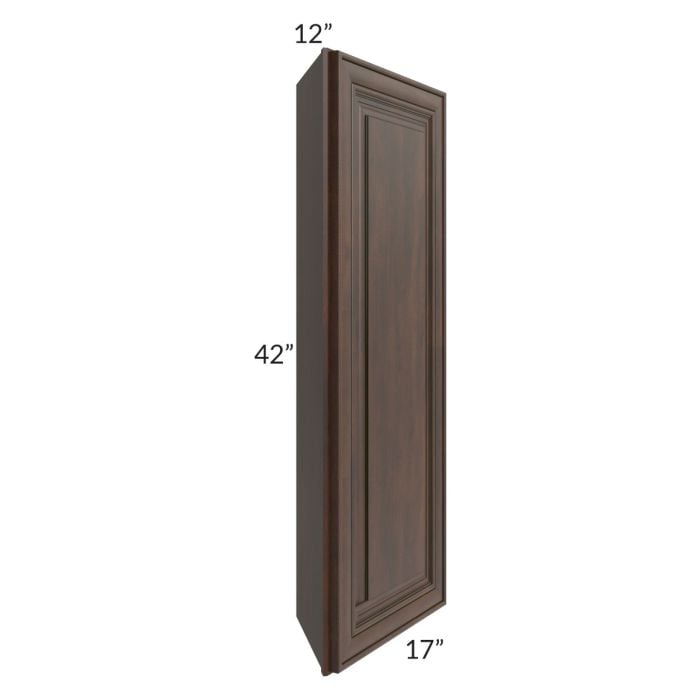 RTA Biscotti Cafe Glazed 12" x 42" Wall End Angle Cabinet