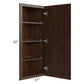 RTA Biscotti Cafe Glazed 12" x 42" Wall End Angle Cabinet