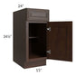 RTA Biscotti Cafe Glazed 15" Base Cabinet - Right Hinged