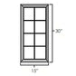 RTA Biscotti Cafe Glazed 15" x 30" Mullion Glass Door