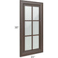 RTA Biscotti Cafe Glazed 15" x 30" Mullion Glass Door
