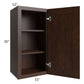 RTA Biscotti Cafe Glazed 15" x 30" Wall Cabinet with 1 Decorative End Panel