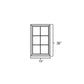 RTA Biscotti Cafe Glazed 15" x 36" Mullion Glass Door