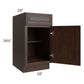 RTA Biscotti Cafe Glazed 18" Base Cabinet - Left Hinged with 1 Decorative End Panel and 1 Roll Out Tray
