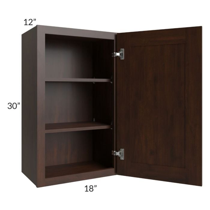 RTA Biscotti Cafe Glazed 18" x 30" Wall Cabinet with 2 Decorative End Panels