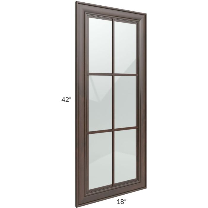 RTA Biscotti Cafe Glazed 18" x 42" Mullion Glass Door