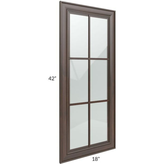 RTA Biscotti Cafe Glazed 18" x 42" Mullion Glass Door