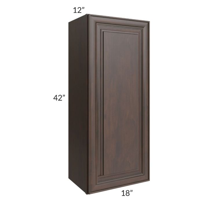 RTA Biscotti Cafe Glazed 18" x 42" Wall Cabinet with 2 Decorative End Panels