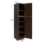 RTA Biscotti Cafe Glazed 18" x 84" Utility Cabinet with 3 Roll Out Trays