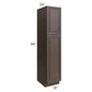 RTA Biscotti Cafe Glazed 18" x 84" Utility Cabinet with 4 Roll Out Trays