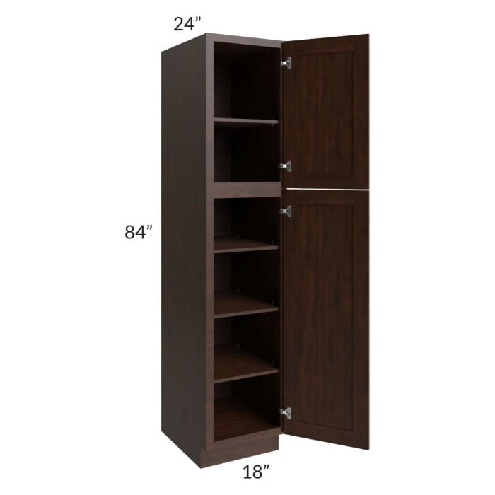 RTA Biscotti Cafe Glazed 18" x 84" Utility Cabinet with 4 Roll Out Trays