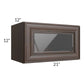 RTA Biscotti Cafe Glazed 21" x 12" Wall Cabinet with Beveled Glass