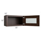 RTA Biscotti Cafe Glazed 21" x 12" Wall Cabinet with Beveled Glass