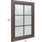 RTA Biscotti Cafe Glazed 21" x 30" Mullion Glass Door