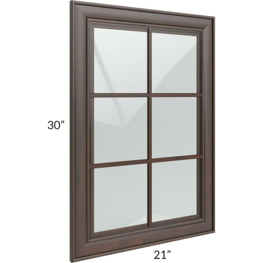 RTA Biscotti Cafe Glazed 21" x 30" Mullion Glass Door