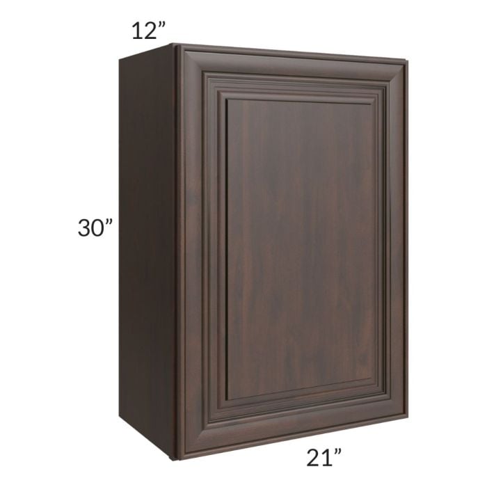 RTA Biscotti Cafe Glazed 21" x 30" Wall Cabinet with 2 Decorative End Panels