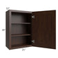 RTA Biscotti Cafe Glazed 21" x 30" Wall Cabinet with 2 Decorative End Panels