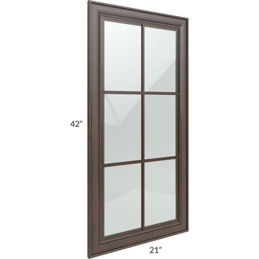 RTA Biscotti Cafe Glazed 21" x 42" Mullion Glass Door