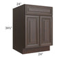 RTA Biscotti Cafe Glazed 24" Base Cabinet with 1 Roll Out Tray