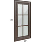 RTA Biscotti Cafe Glazed 24" x 30" Corner Mullion Glass Door