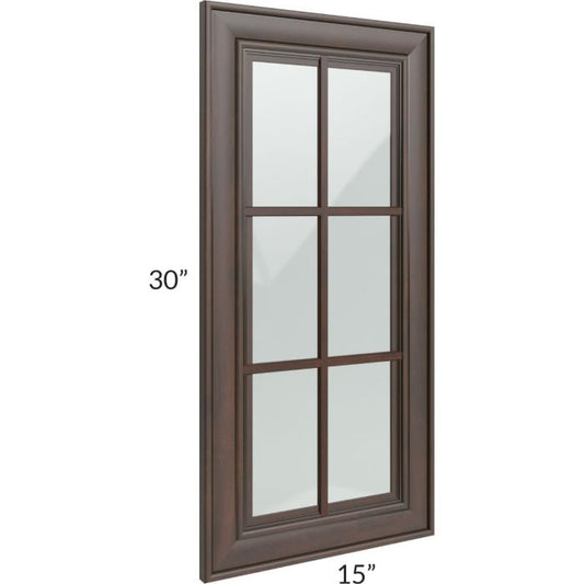 RTA Biscotti Cafe Glazed 24" x 30" Corner Mullion Glass Door
