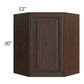 RTA Biscotti Cafe Glazed 24" x 30" Diagonal Corner Wall Cabinet
