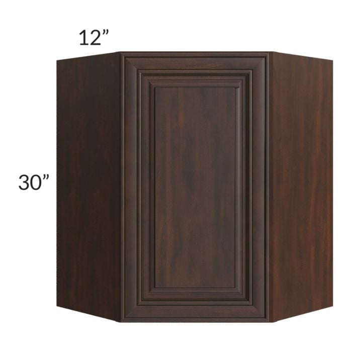 RTA Biscotti Cafe Glazed 24" x 30" Diagonal Corner Wall Cabinet