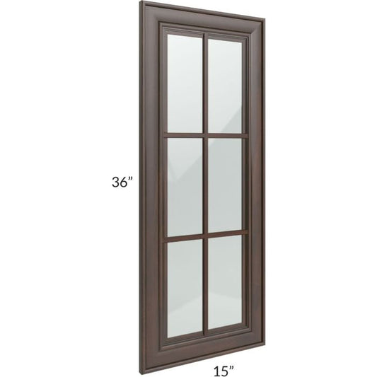RTA Biscotti Cafe Glazed 24" x 36" Corner Mullion Glass Door