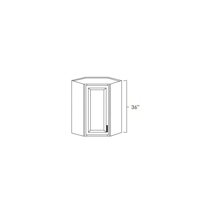 RTA Biscotti Cafe Glazed 24" x 36" Diagonal Corner Wall Cabinet