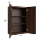 RTA Biscotti Cafe Glazed 24" x 36" Wall Cabinet with 2 Decorative End Panels