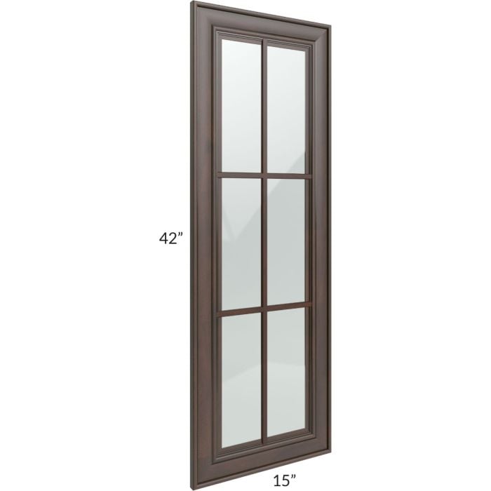 RTA Biscotti Cafe Glazed 24" x 42" Corner Mullion Glass Door