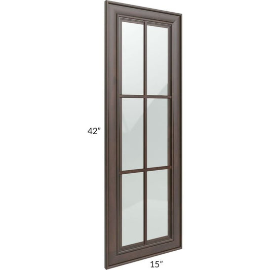 RTA Biscotti Cafe Glazed 24" x 42" Corner Mullion Glass Door