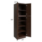 RTA Biscotti Cafe Glazed 24" x 84" Utility Cabinet with 4 Roll Out Trays