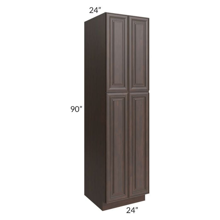 RTA Biscotti Cafe Glazed 24" x 90" Utility Cabinet with 1 Roll Out Tray