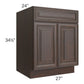 RTA Biscotti Cafe Glazed 27" Base Cabinet with 2 Decorative End Panels