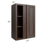 RTA Biscotti Cafe Glazed 27" x 36" Blind Corner Wall Cabinet
