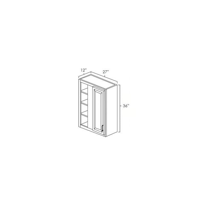 RTA Biscotti Cafe Glazed 27" x 36" Blind Corner Wall Cabinet