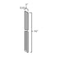RTA Biscotti Cafe Glazed 3" x 96" Fluted Wall Filler