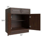 RTA Biscotti Cafe Glazed 30" Base Cabinet with 2 Decorative End Panels and 1 Roll Out Tray