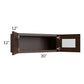 RTA Biscotti Cafe Glazed 30" x 12" Wall Cabinet with Beveled Glass