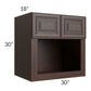 RTA Biscotti Cafe Glazed 30" x 30" Microwave Cabinet