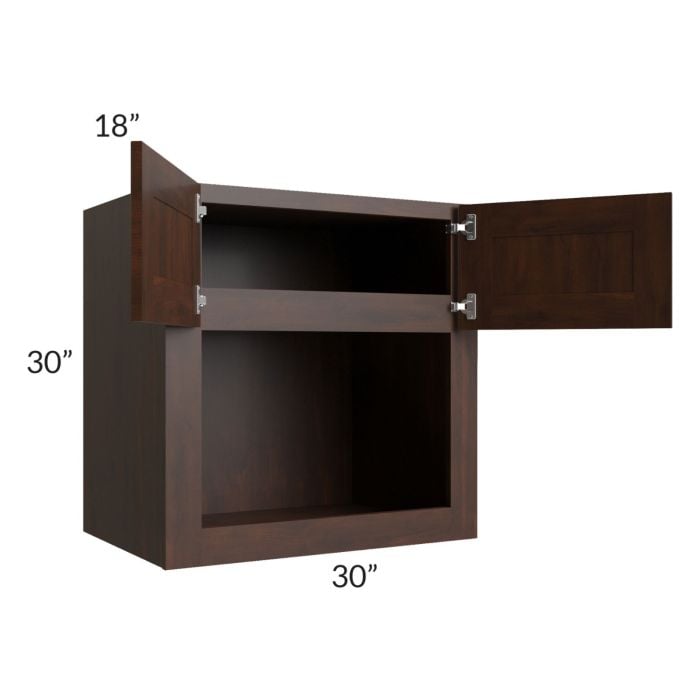 RTA Biscotti Cafe Glazed 30" x 30" Microwave Cabinet