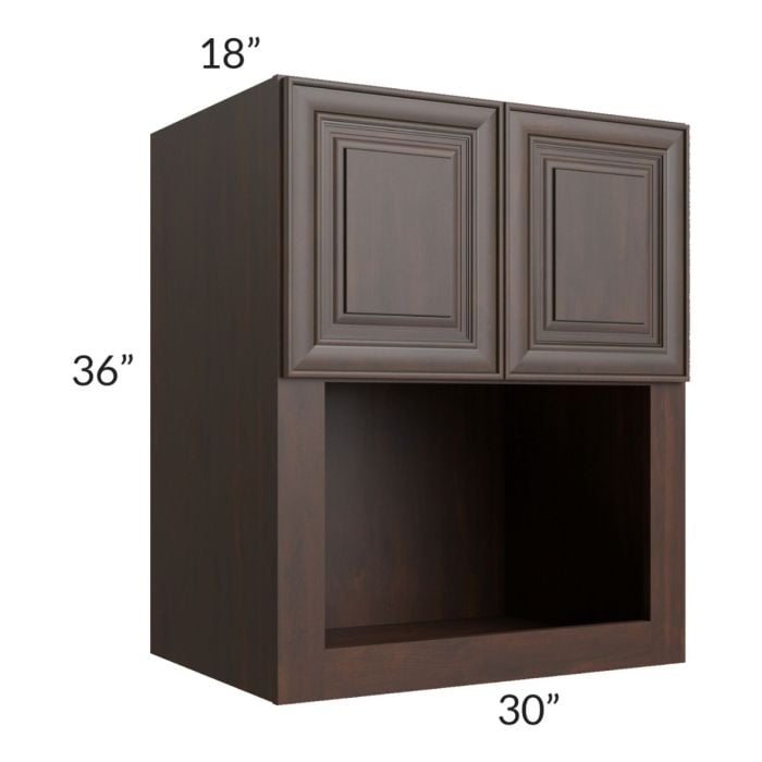 RTA Biscotti Cafe Glazed 30" x 36" Microwave Cabinet