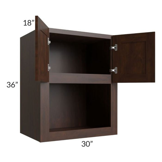 RTA Biscotti Cafe Glazed 30" x 36" Microwave Cabinet