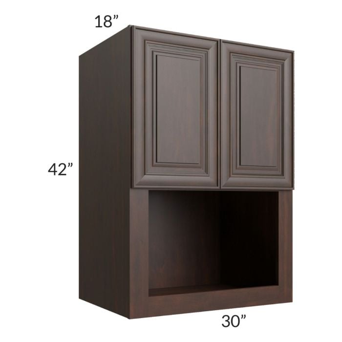 RTA Biscotti Cafe Glazed 30" x 42" Microwave Cabinet