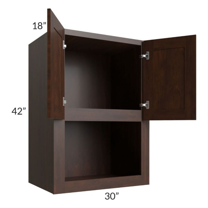 RTA Biscotti Cafe Glazed 30" x 42" Microwave Cabinet