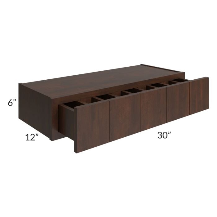 RTA Biscotti Cafe Glazed 30" x 6" Spice Drawer Wall Cabinet