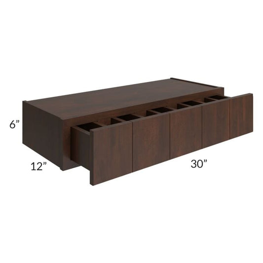 RTA Biscotti Cafe Glazed 30" x 6" Spice Drawer Wall Cabinet